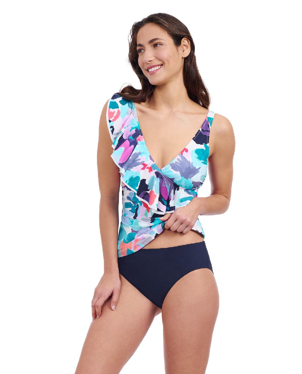 Gottex Holi Ruffle V Neck Surplice Tankini Profile