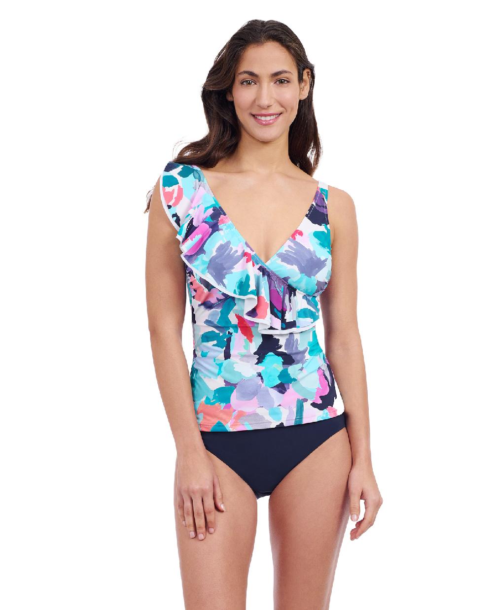 gottex Holi Ruffle V Neck Surplice Tankini Profile