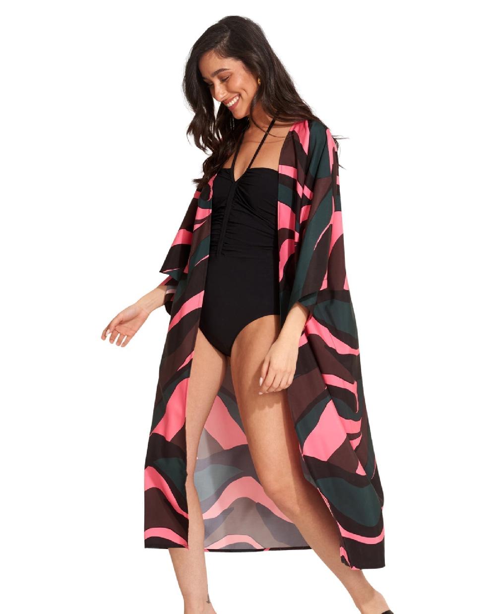 Gottex Iris Midi Cover Up Kimono Iris