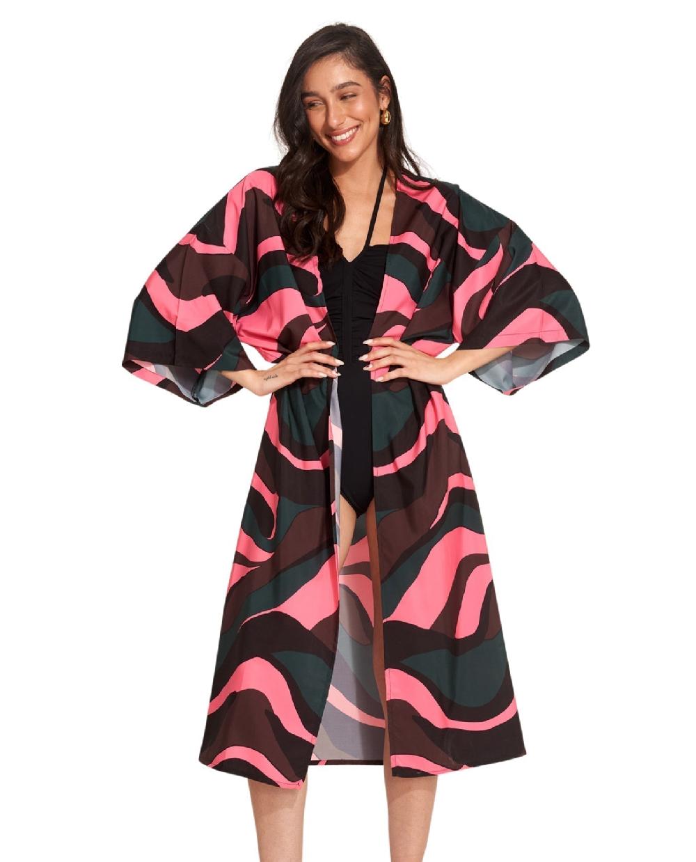 gottex Iris Midi Cover Up Kimono Iris