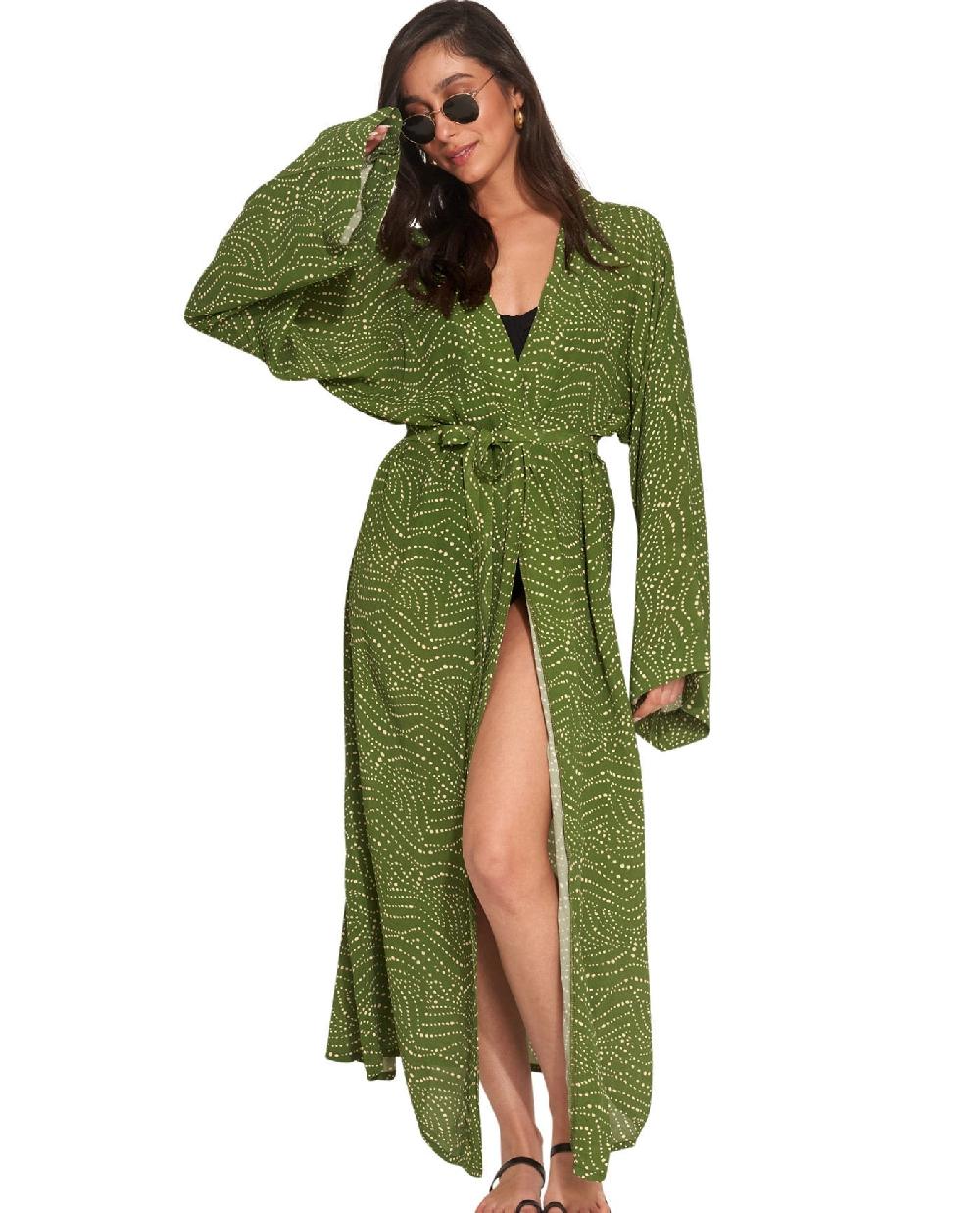 Gottex Issey Maxi Cover Up Kimono Issey