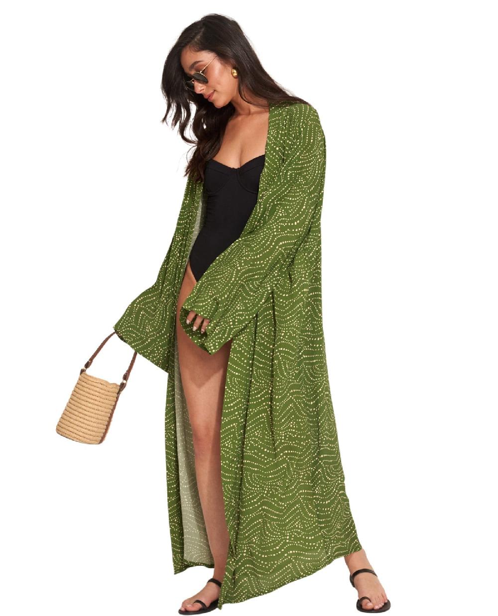 Gottex Issey Maxi Cover Up Kimono Issey