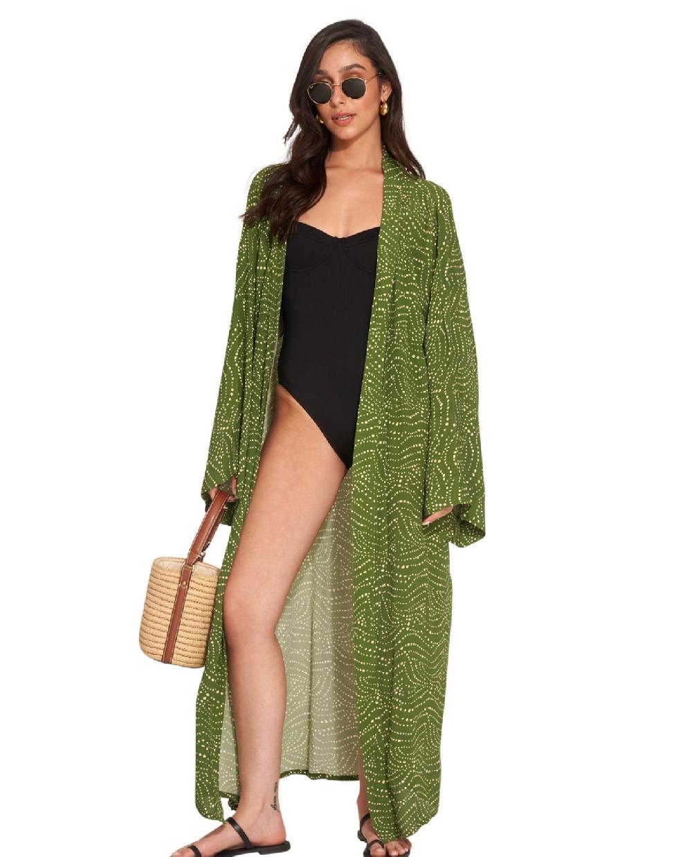 gottex Issey Maxi Cover Up Kimono Issey