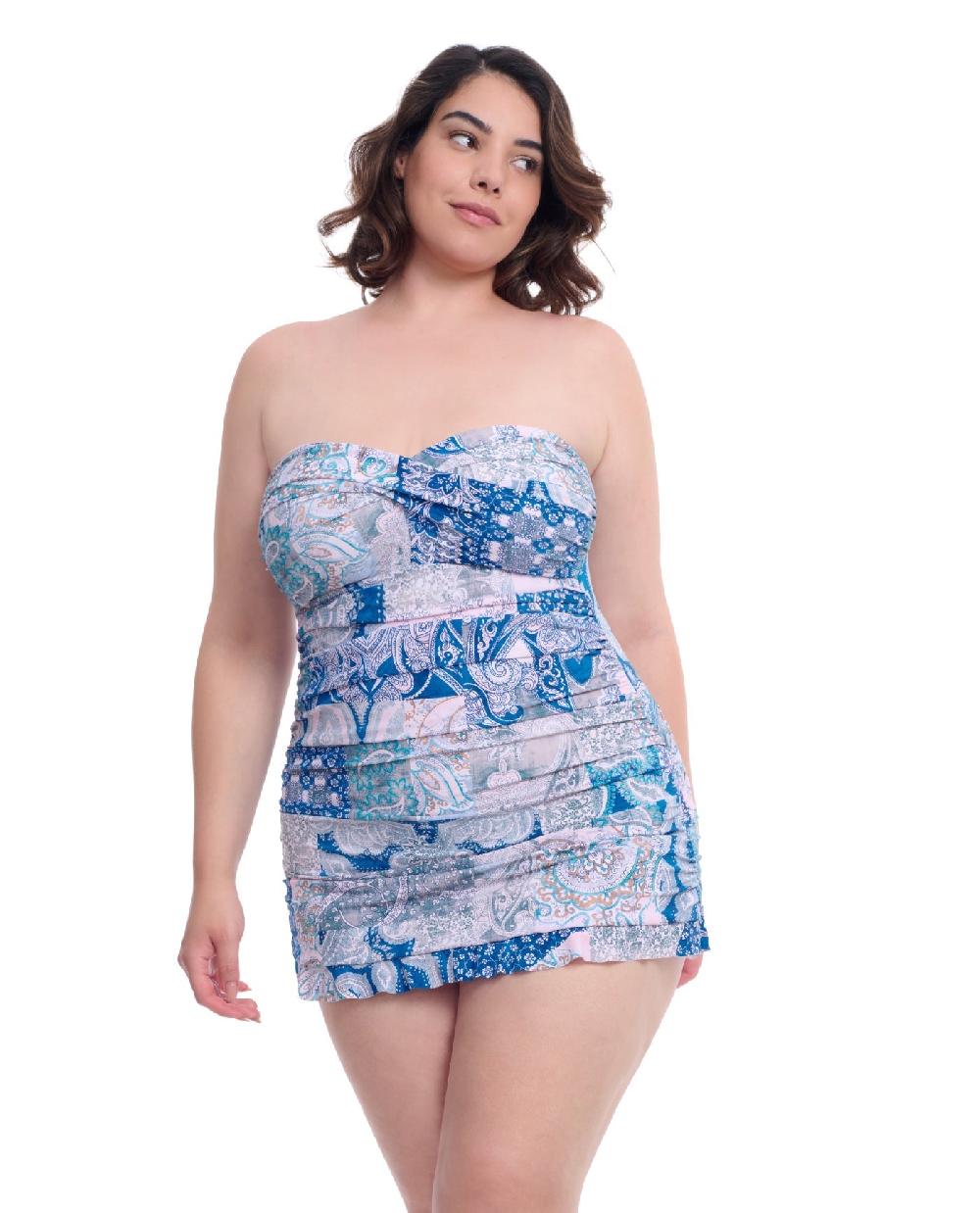 gottex Karma Plus Size Bandeau Swimdress Profile