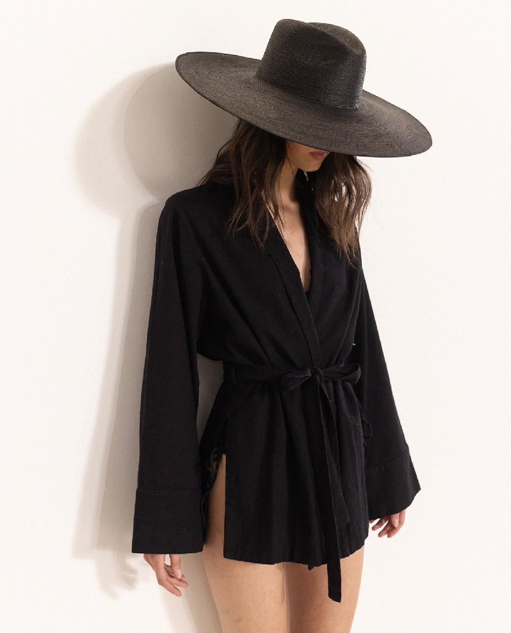 gottex Kimono Cover Up Black