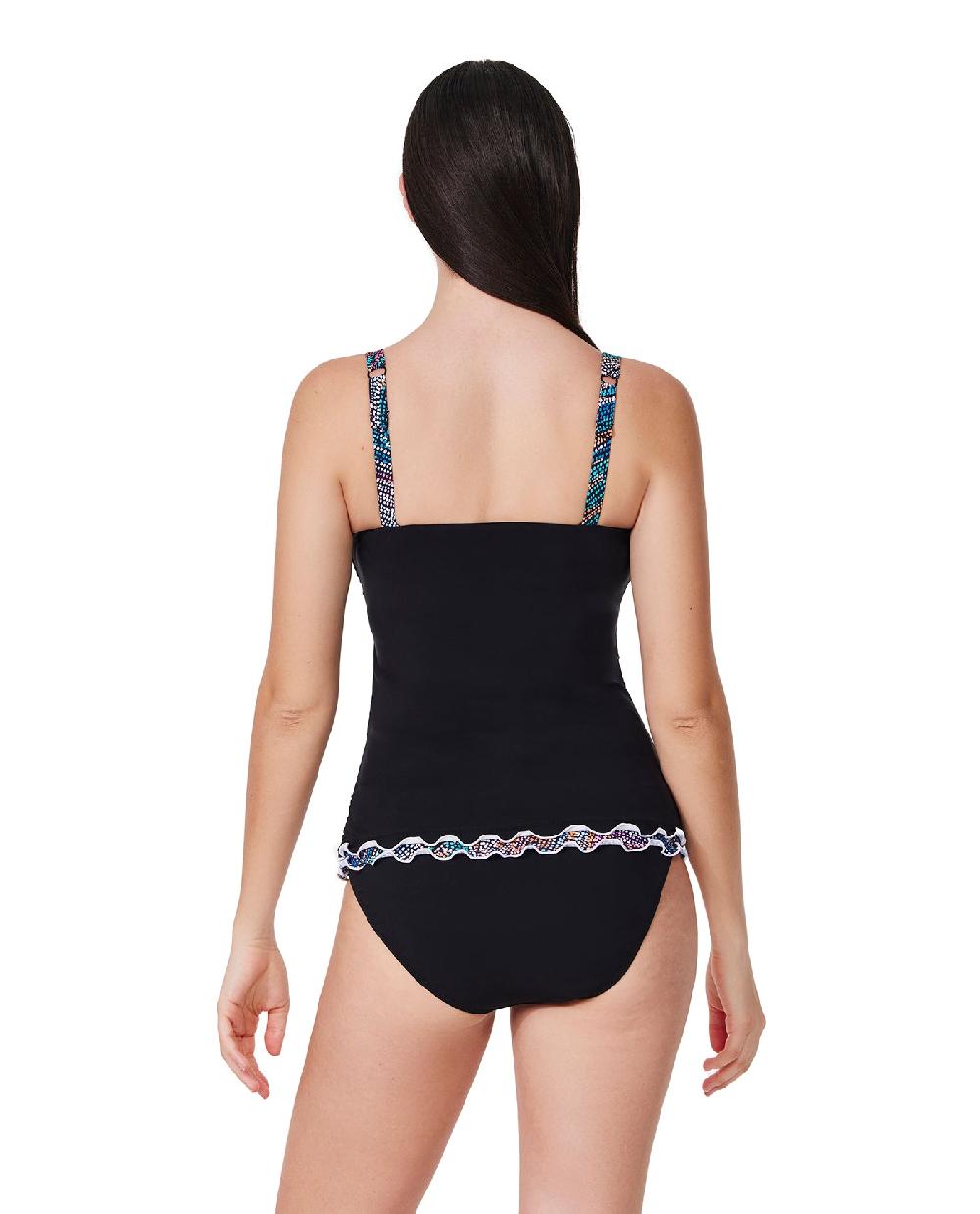 Gottex Layla Tricolore D-Cup Tankini Top Black