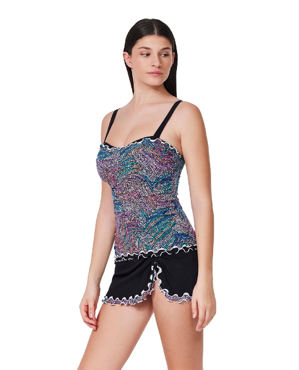 Gottex Layla Tricolore D-Cup Tankini Top Layla