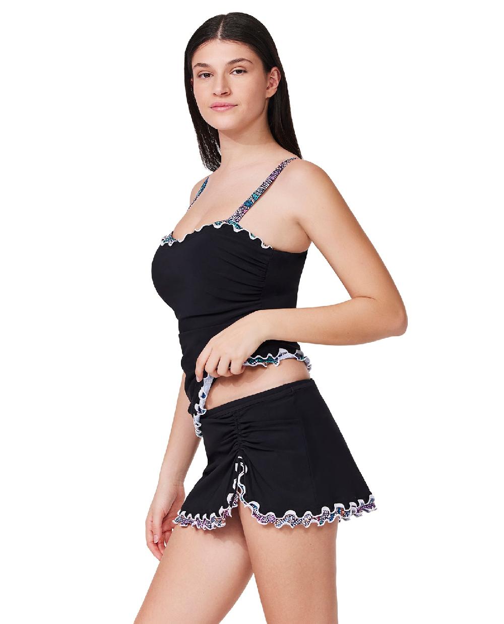 Gottex Layla Tricolore E-Cup Tankini Top Black