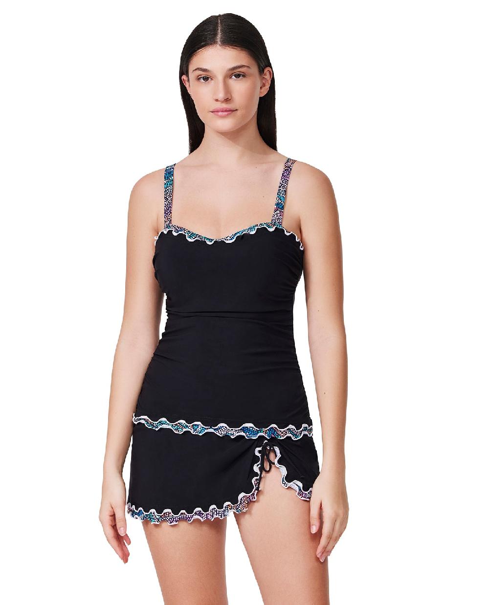 gottex Layla Tricolore E-Cup Tankini Top Black