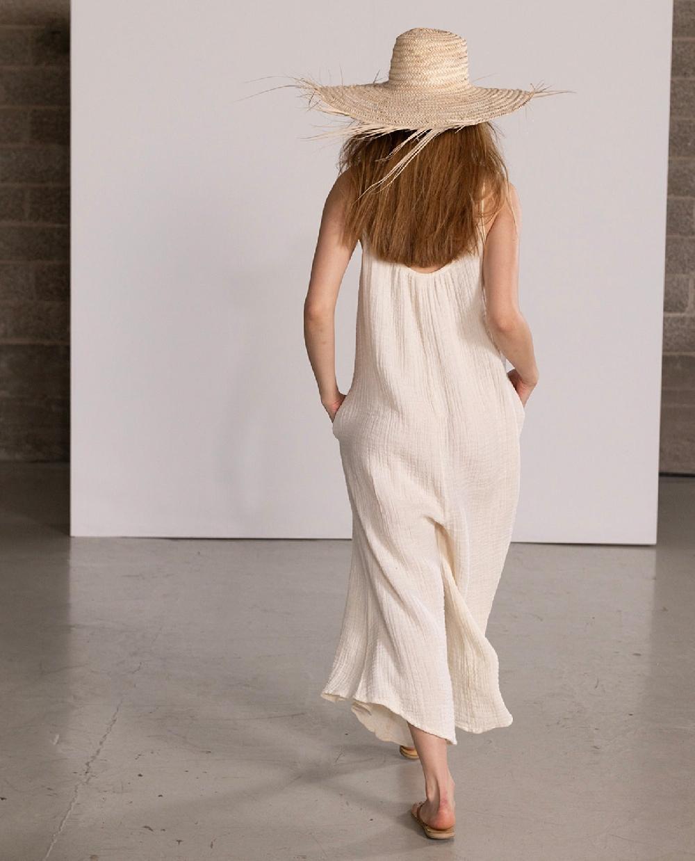 Gottex Long Cover Up Jumpsuit Natural