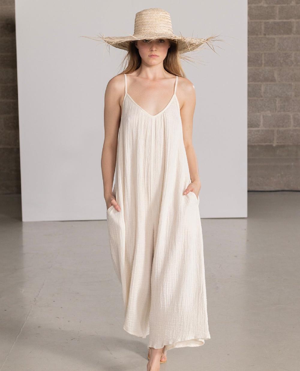 gottex Long Cover Up Jumpsuit Natural