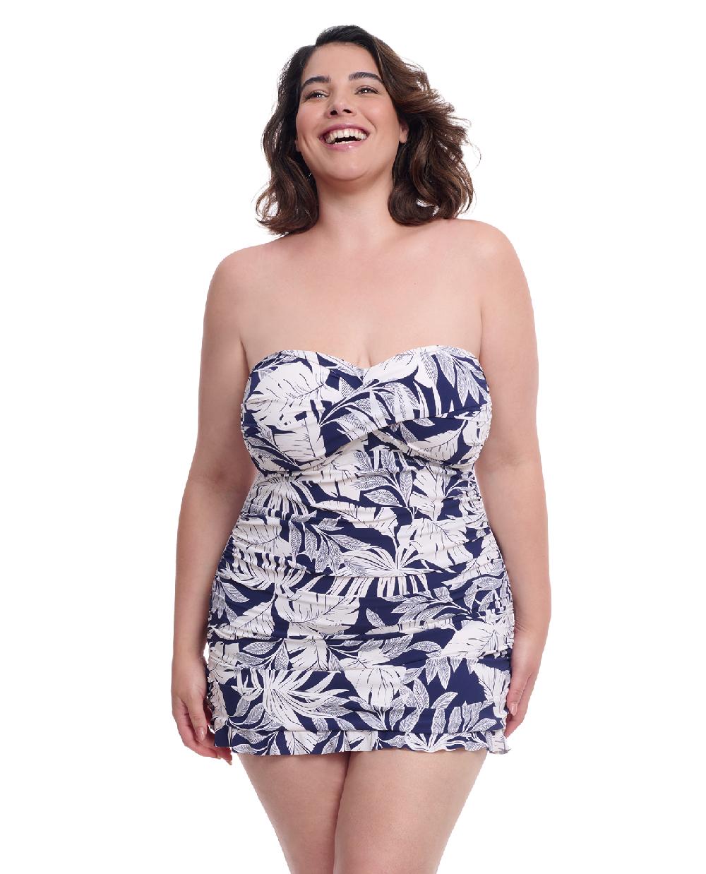 gottex Malaya Plus Size Bandeau Swimdress Profile