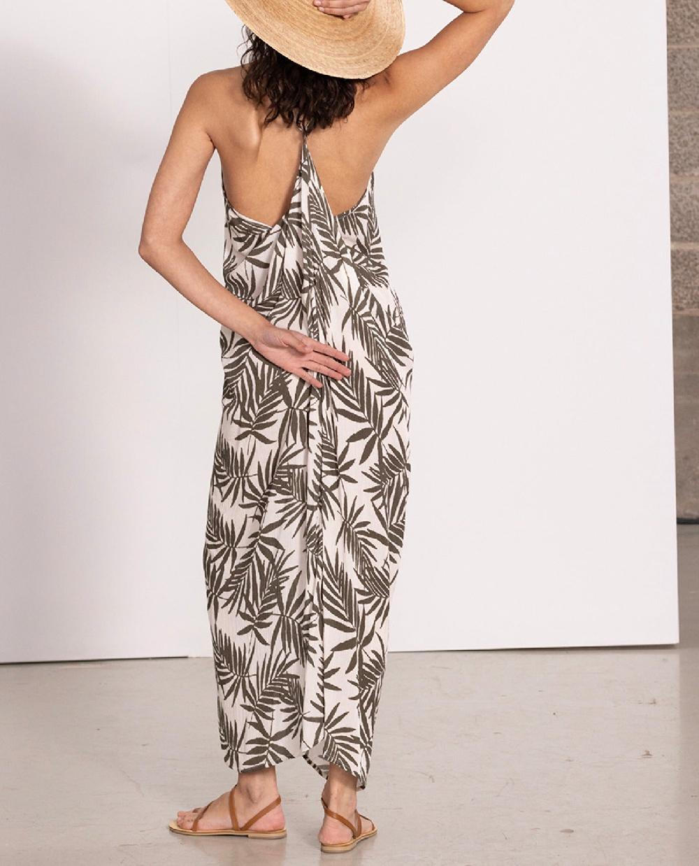 Gottex Maxi Cover Up Dress Leaf