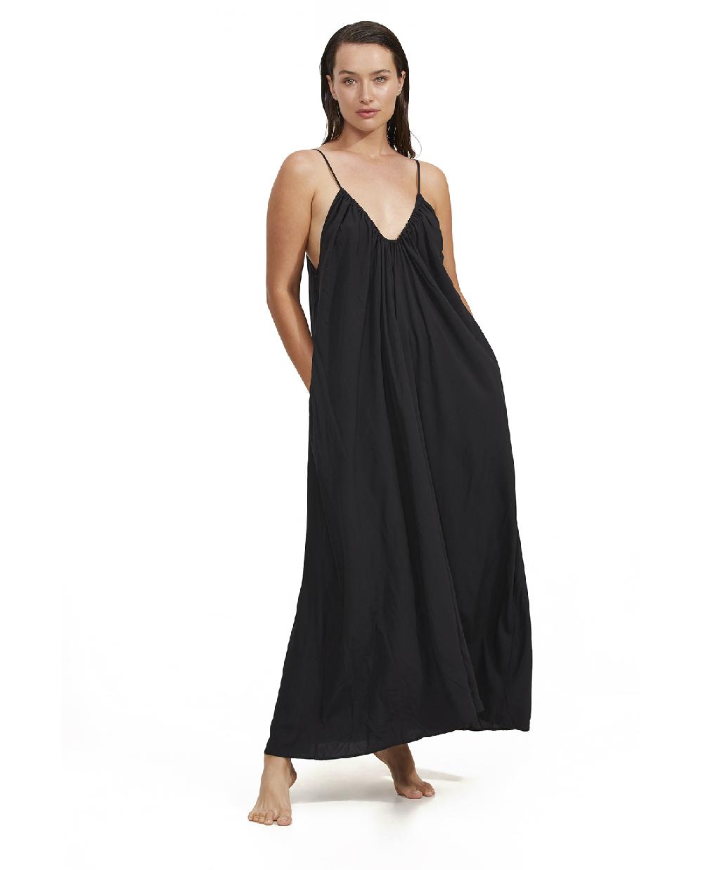 gottex Maxi Dress Coverup Black