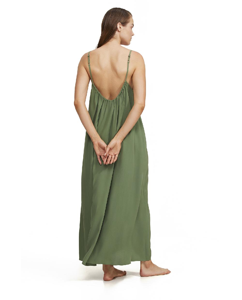 Gottex Maxi Dress Coverup Olive