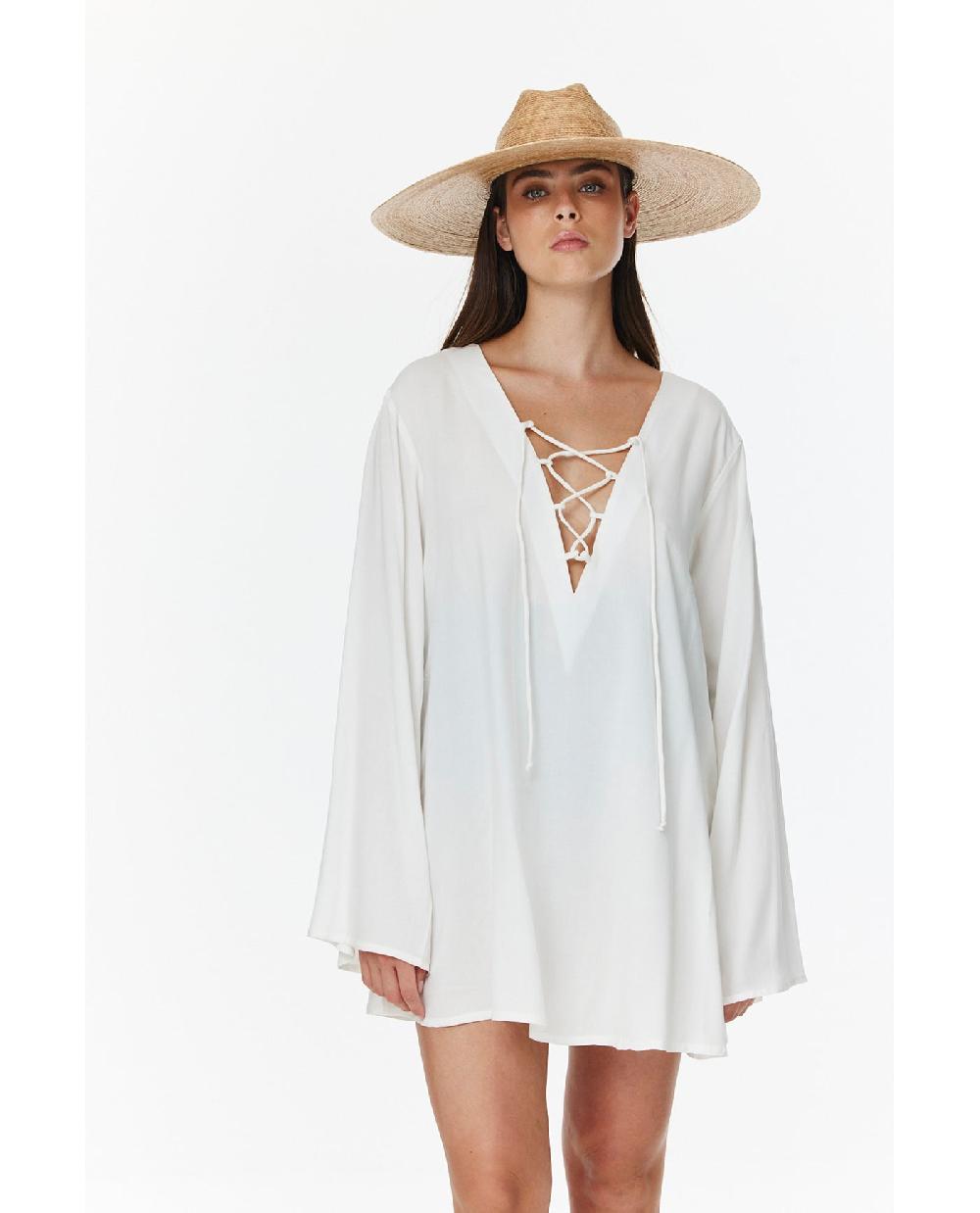 Gottex Mist & Sand Mini Dress Cover-Up Cream