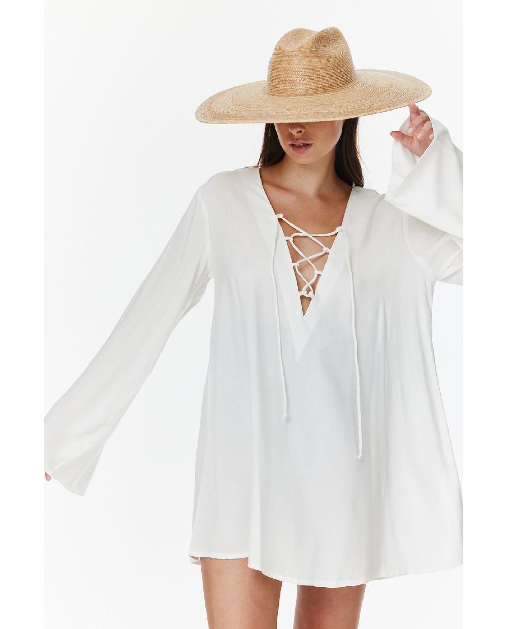 Gottex Mist & Sand Mini Dress Cover-Up Cream
