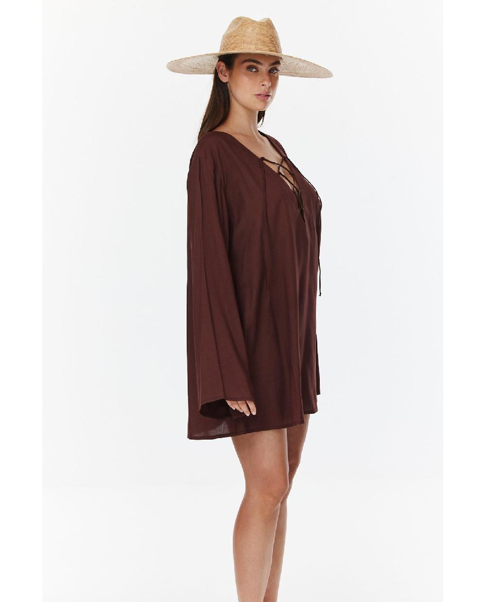 Gottex Mist & Sand Mini Dress Cover-Up Dark