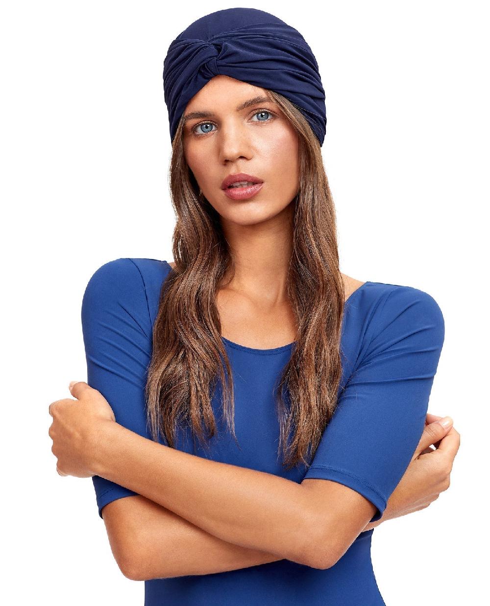 gottex Modest Knot Swim Hair Covering Navy