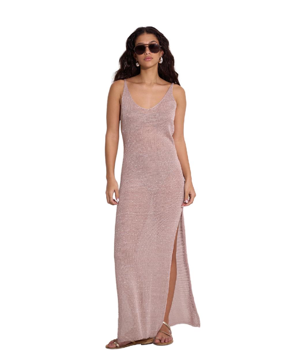 gottex Monic Sparkly Knit Dress Cover-Up Pink