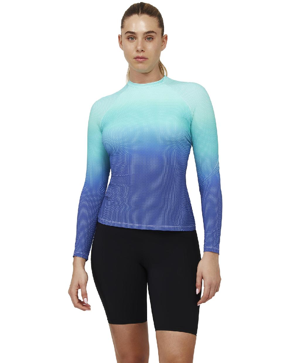 Gottex Nixie Long Sleeve Rash Guard Swim Top Multi