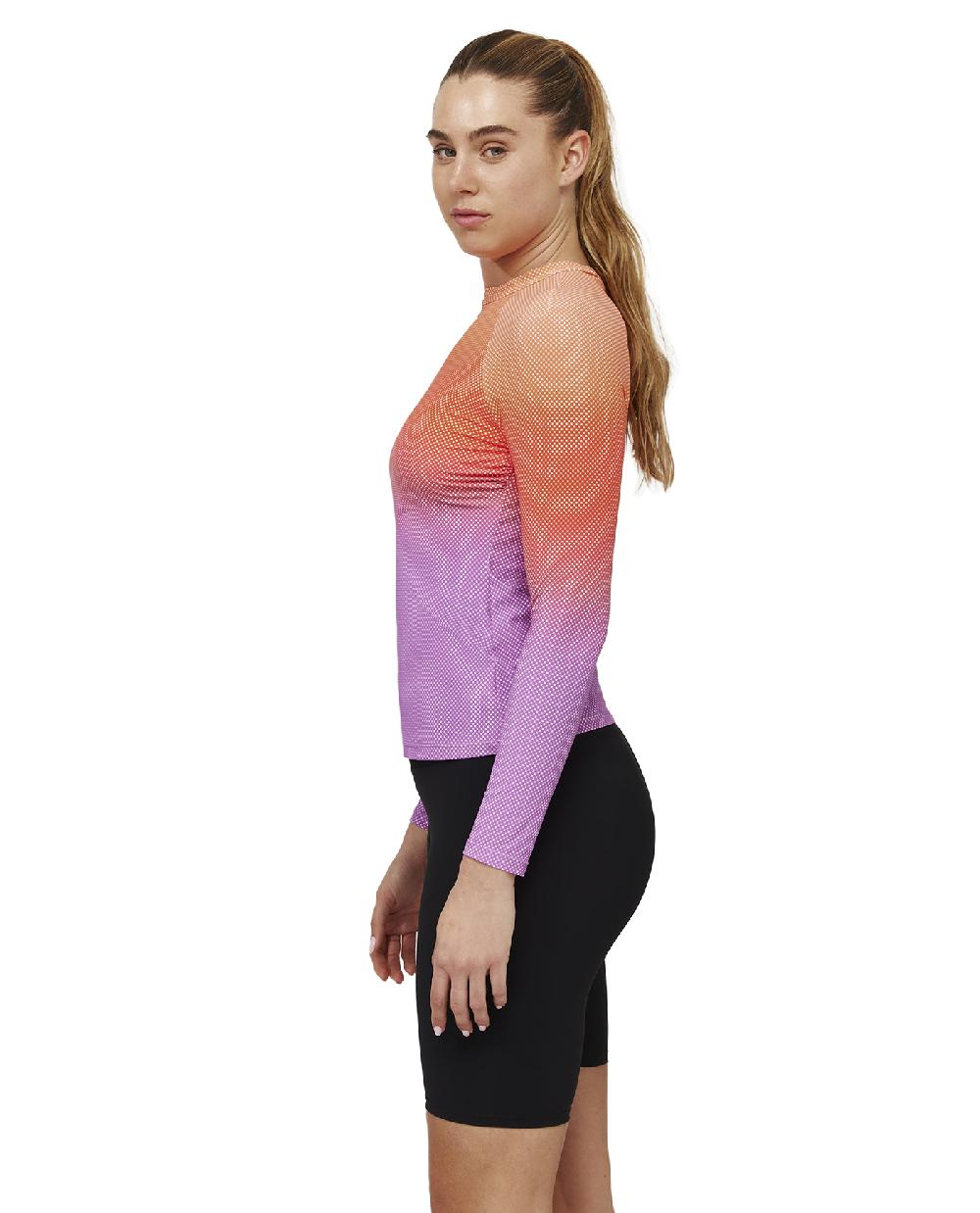 Gottex Nixie Long Sleeve Rash Guard Swim Top Multi