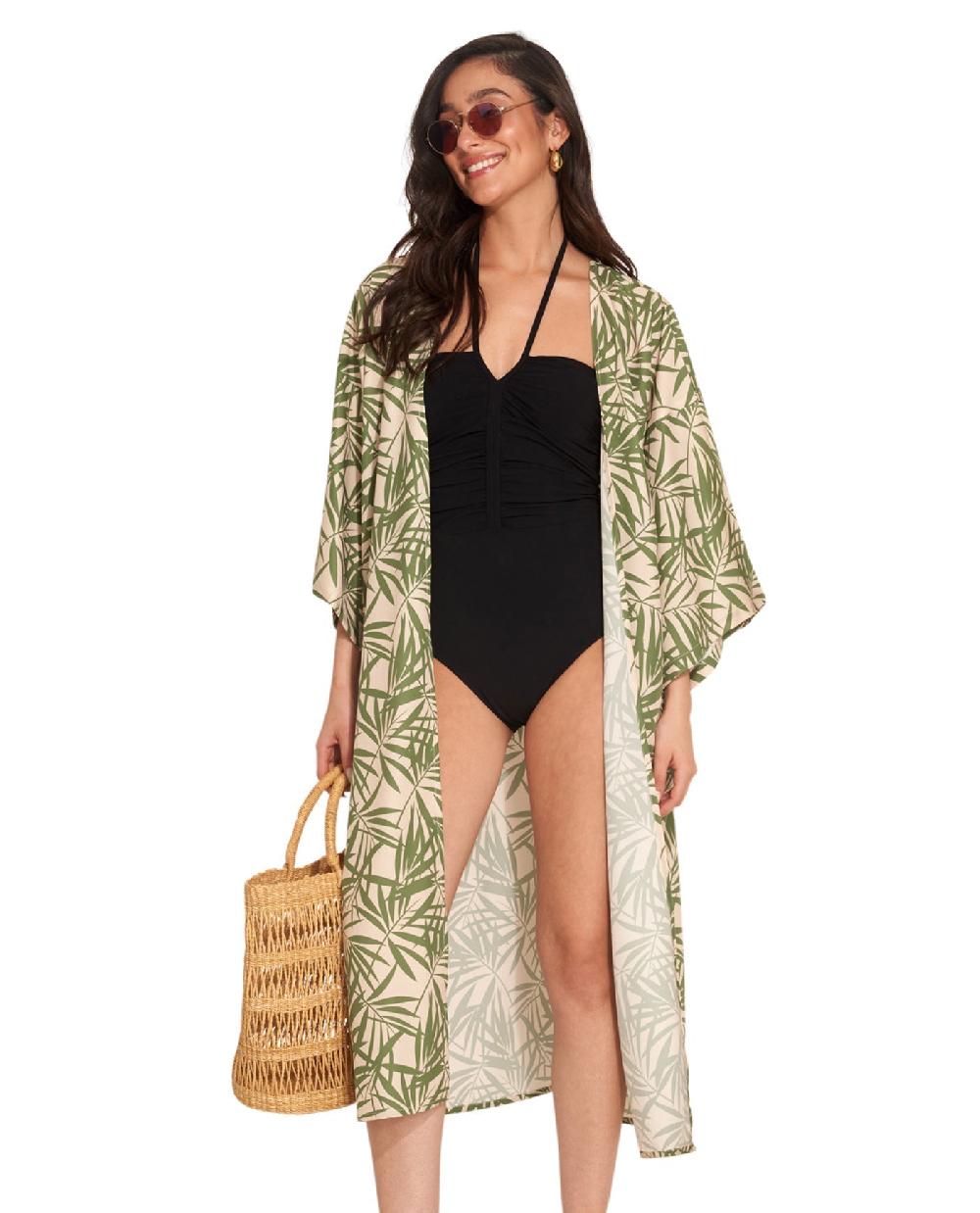 gottex Noam Midi Cover Up Kimono Noam