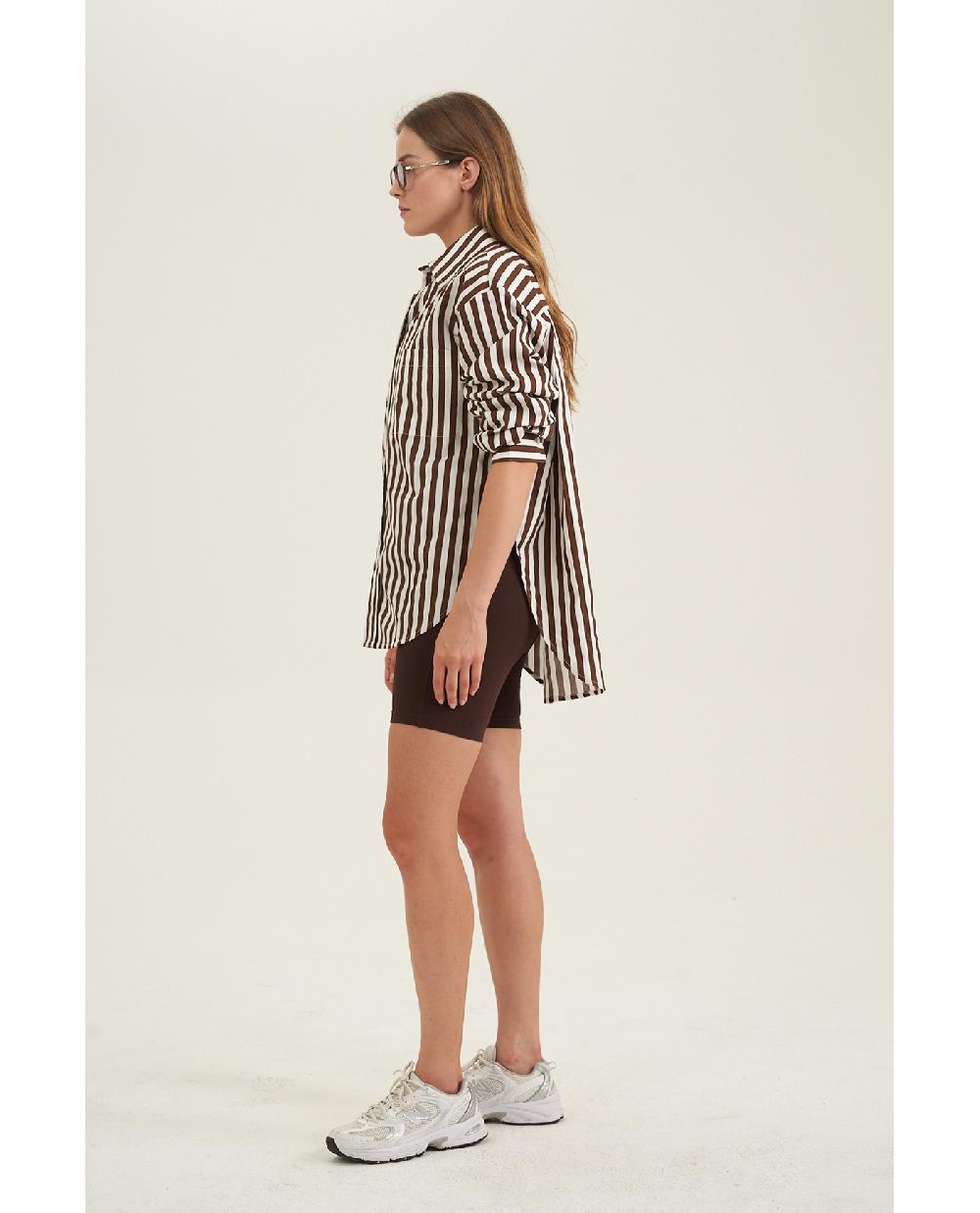 Gottex Oversized Cotton Button-Down Shirt Dark