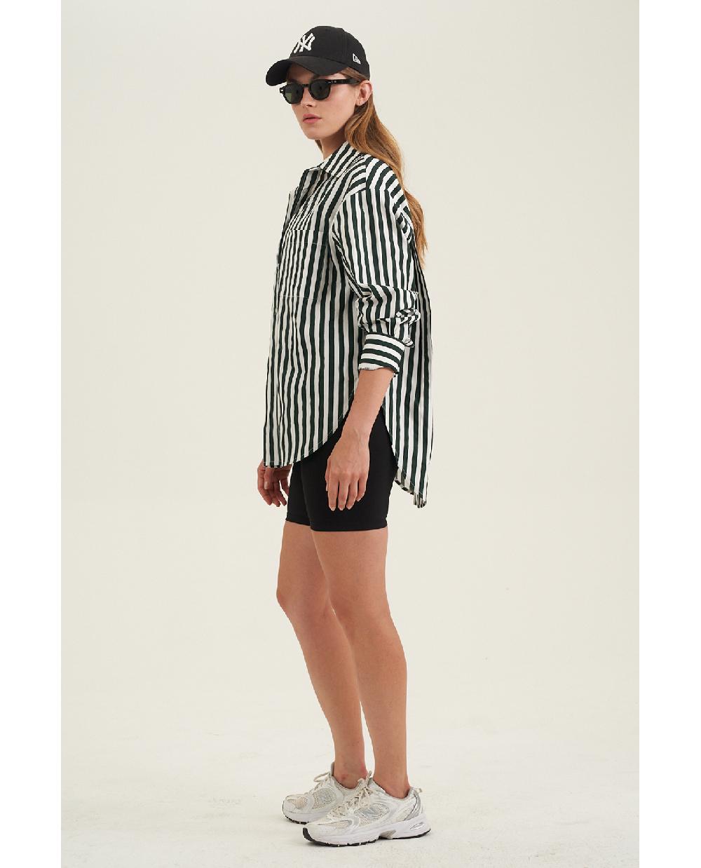 Gottex Oversized Cotton Button-Down Shirt Dark