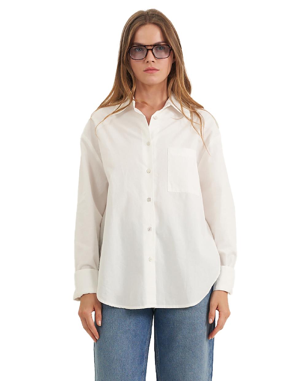 gottex Oversized Cotton Button-Down Shirt White