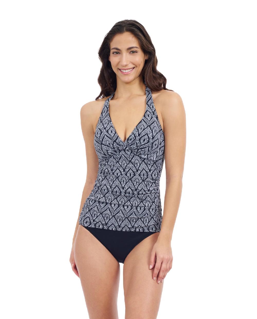 Gottex Plume V Neck Halter Tankini Profile