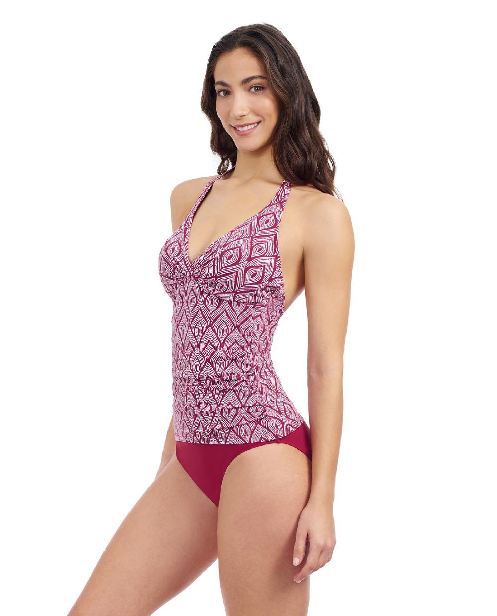 Gottex Plume V Neck Halter Tankini Profile