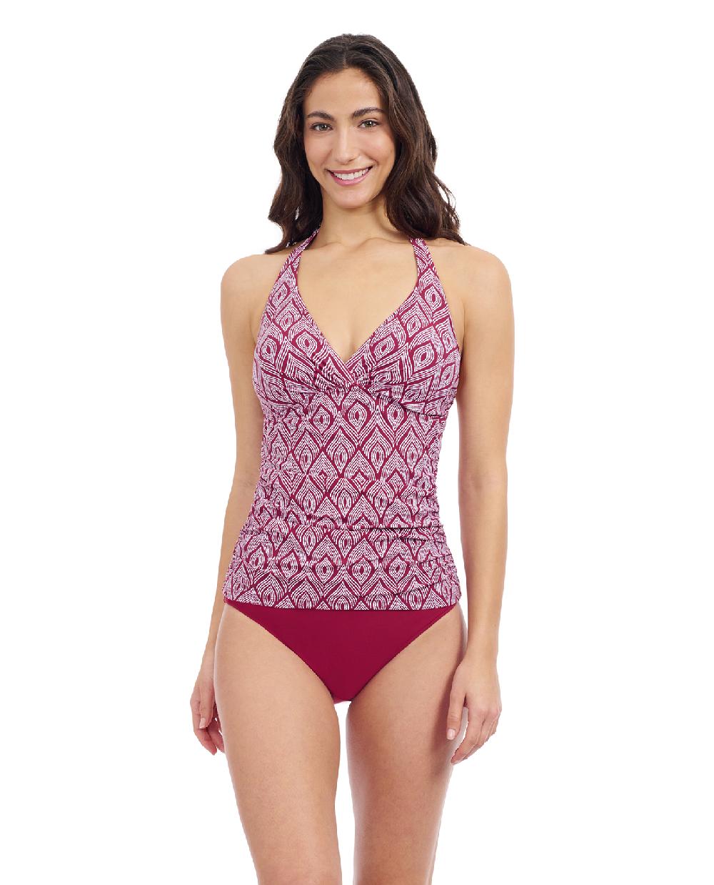gottex Plume V Neck Halter Tankini Profile