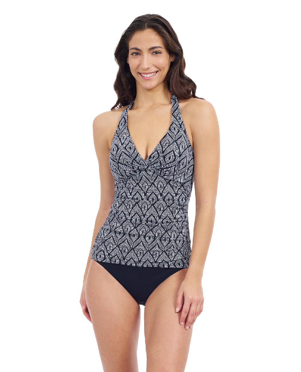 gottex Plume V Neck Halter Tankini Profile