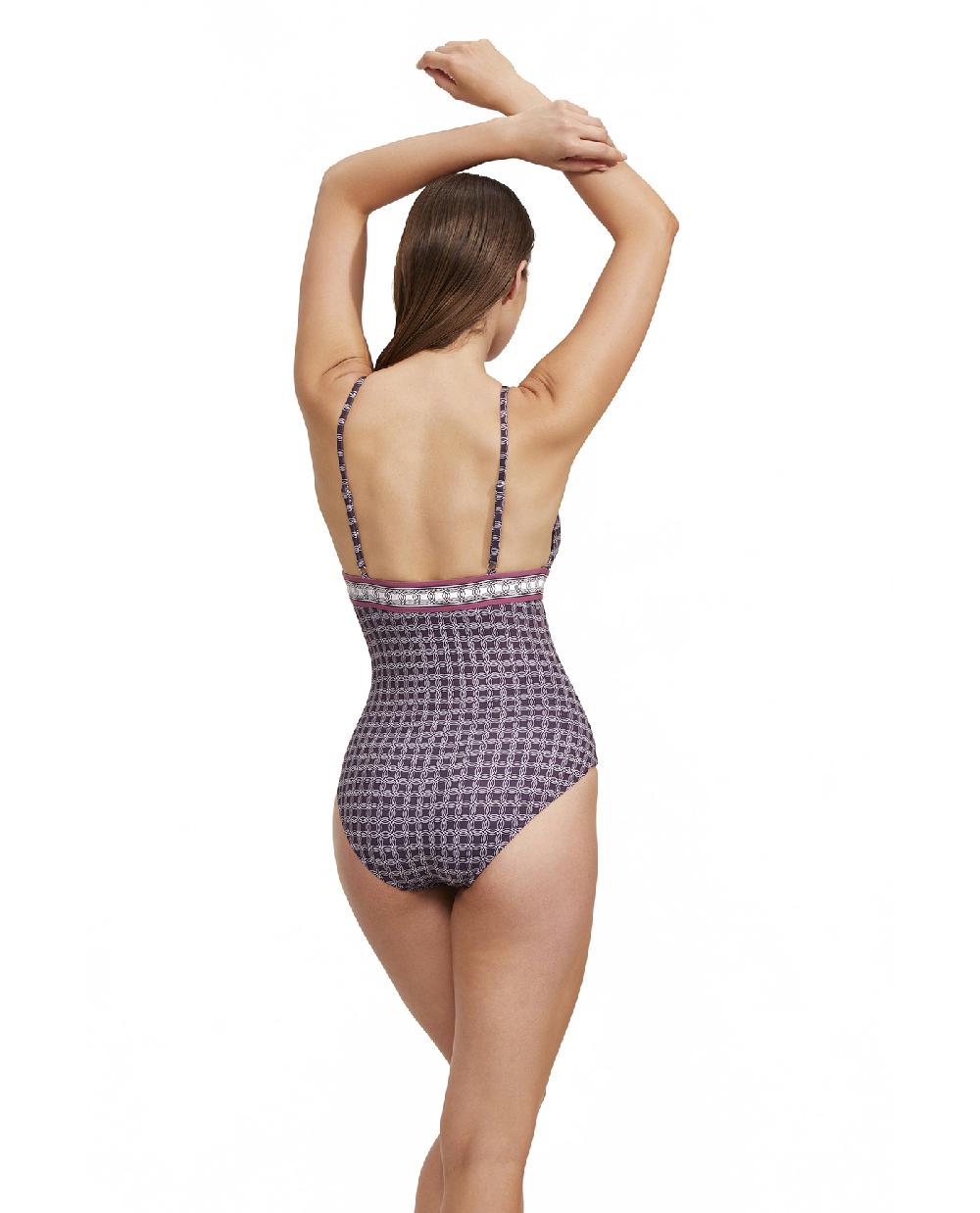 Gottex Retro Touch V Neck One Piece Multi