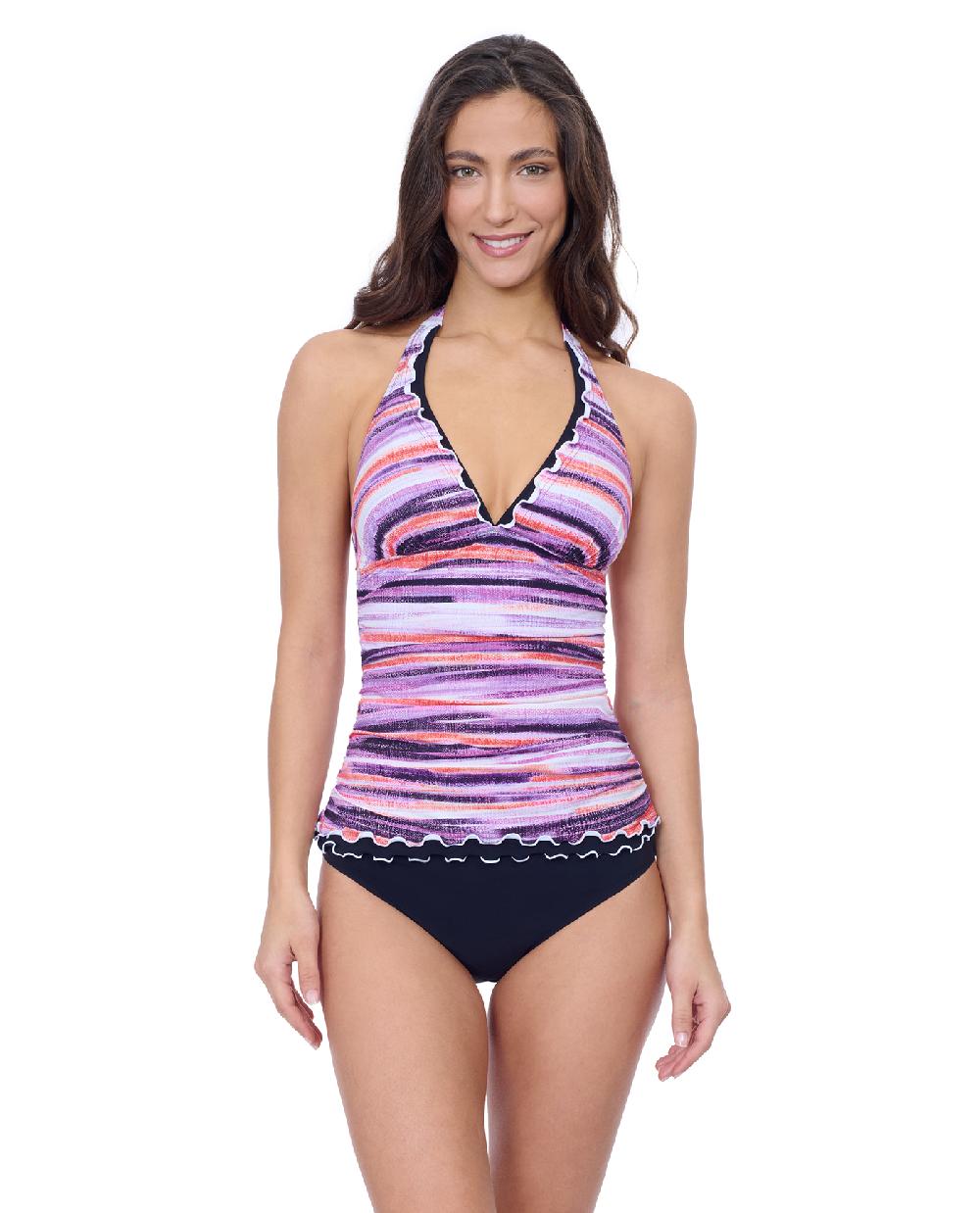 gottex Riga Tricolore Halter Tankini Profile