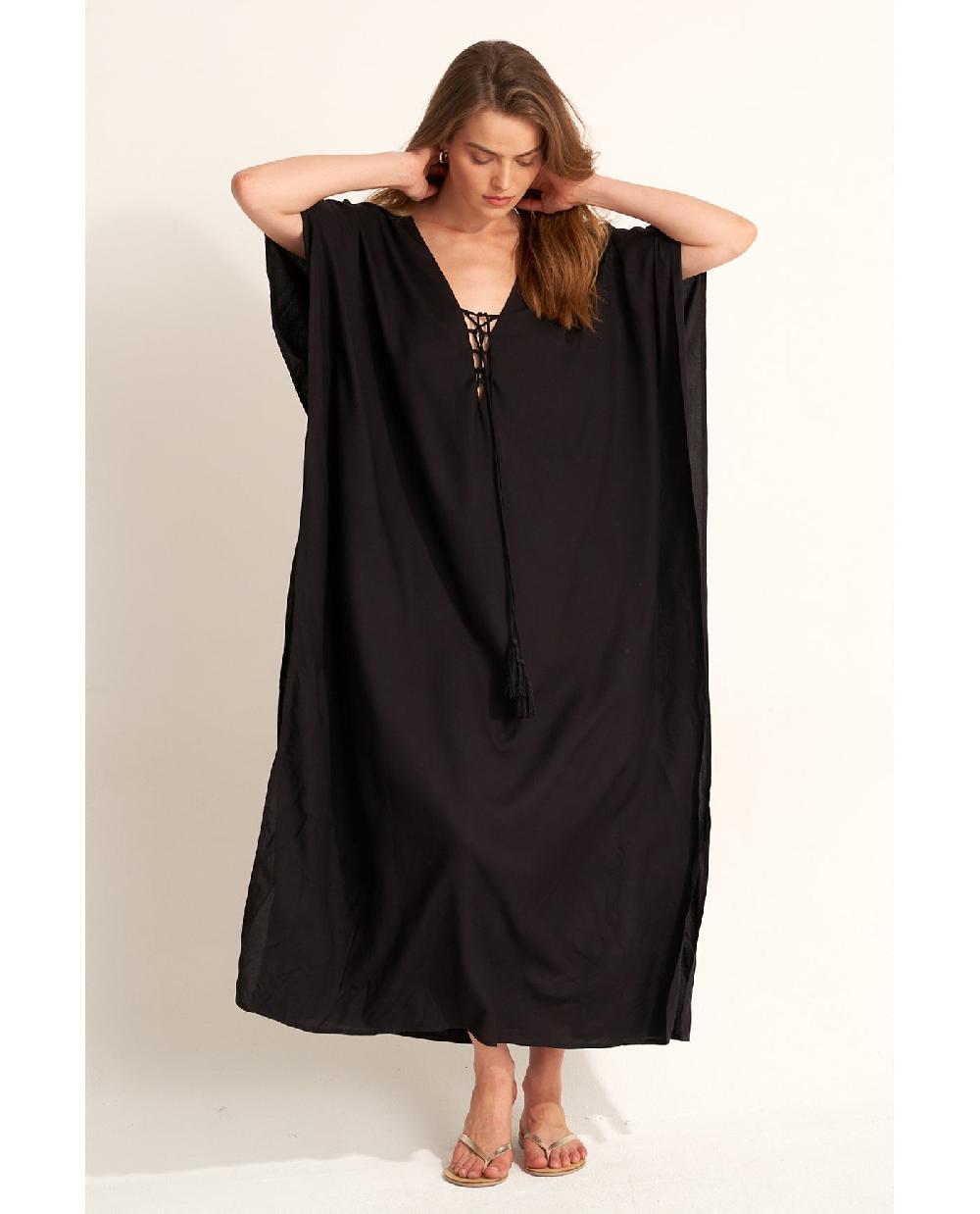 Gottex Sable Kaftan Cover-Up Black