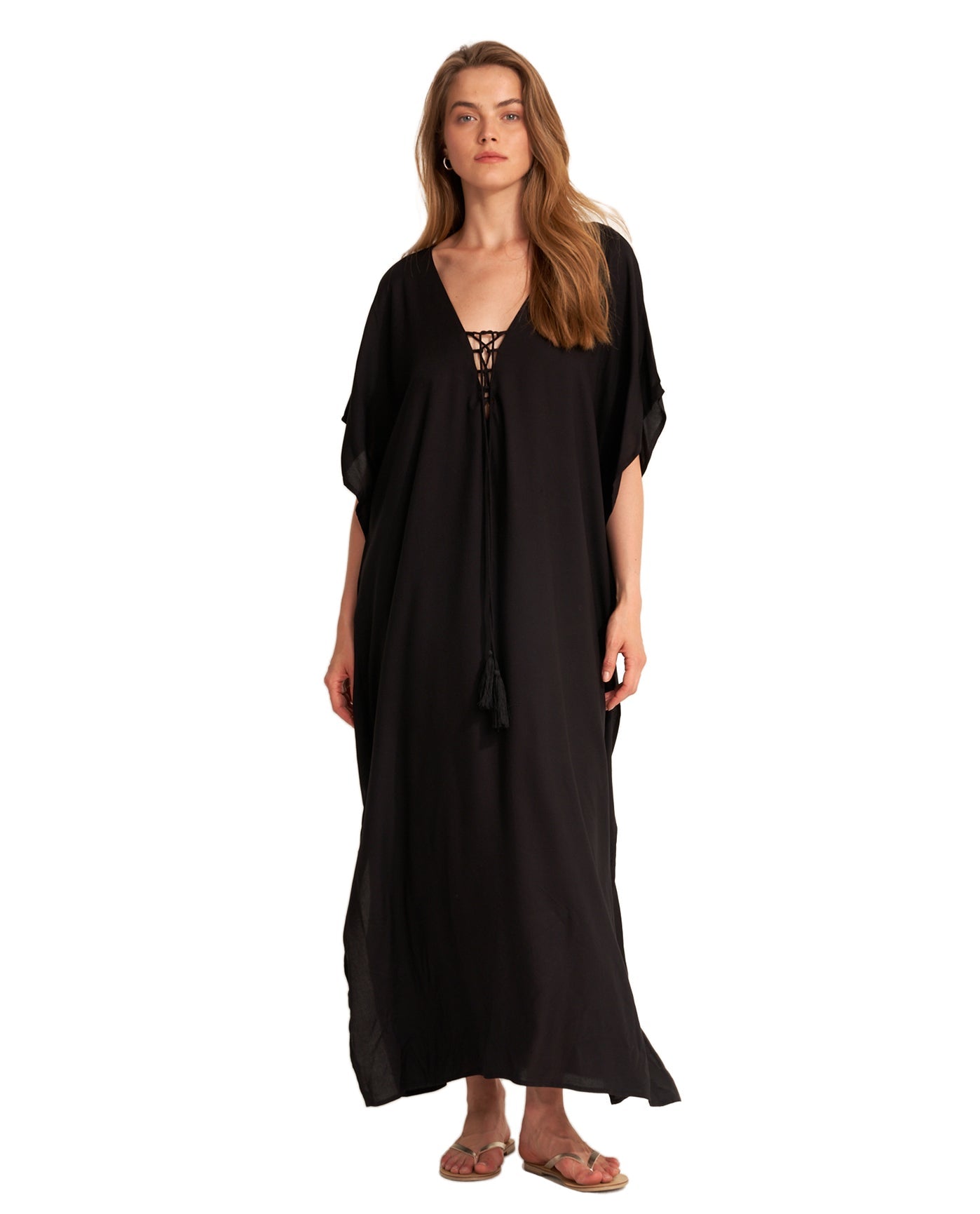 gottex Sable Kaftan Cover-Up Black