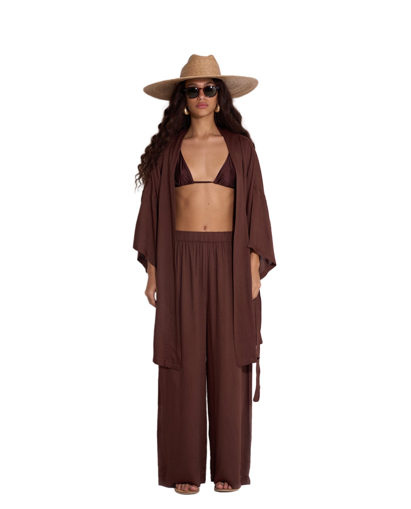 gottex Satin Shore Robe Cover-Up Dark