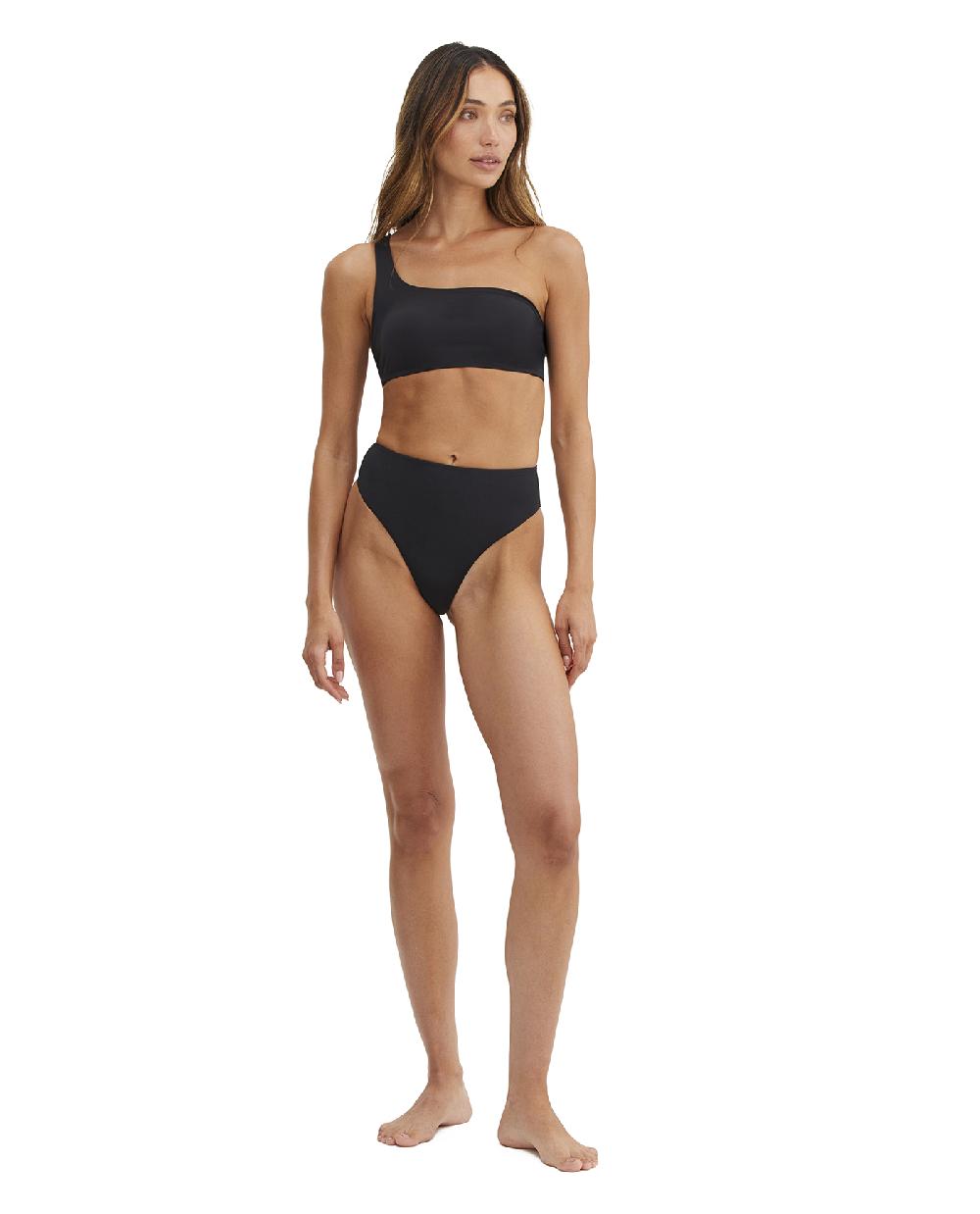 Gottex Serenity Mona One Shoulder Bikini Top Black