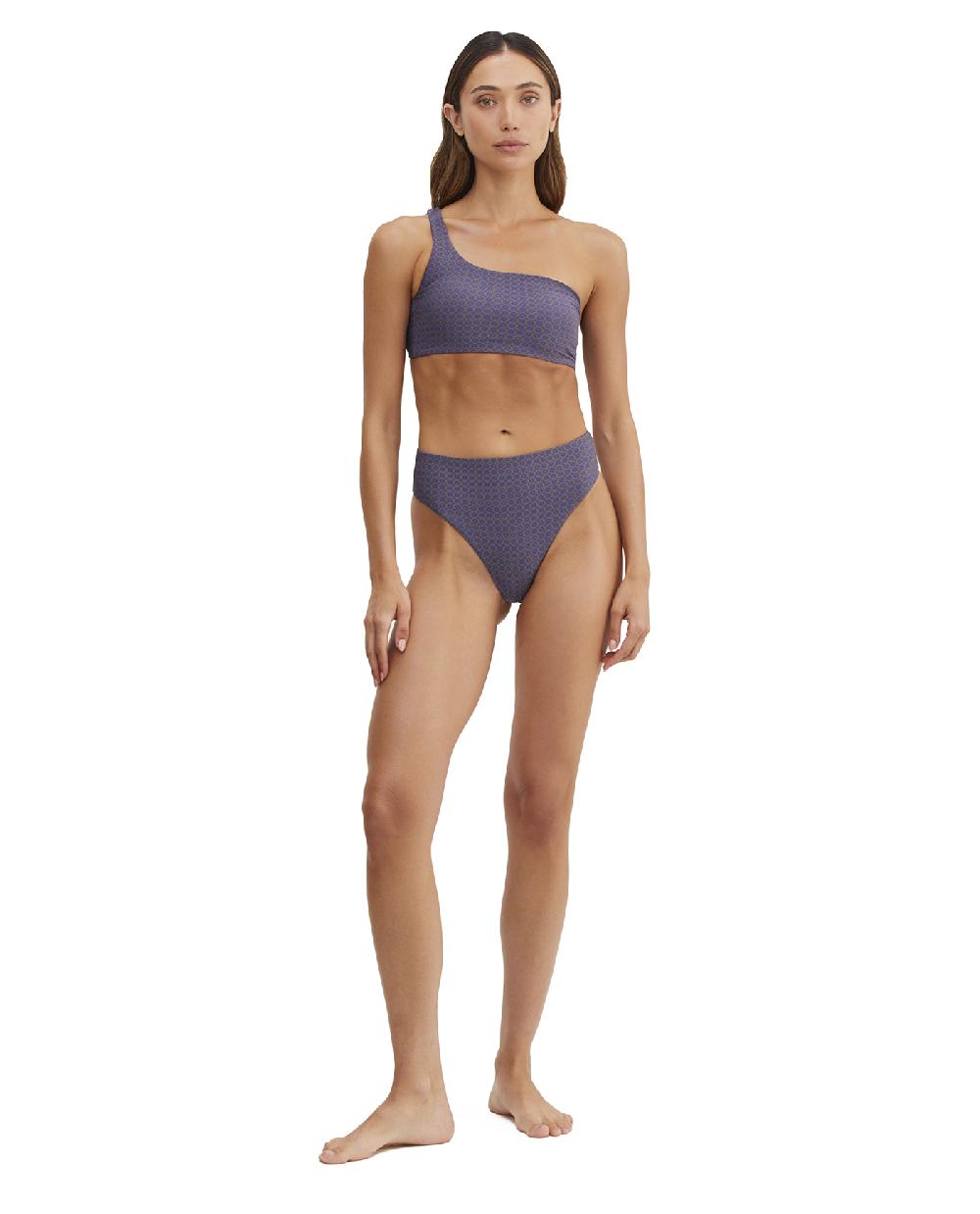 gottex Serenity Mona One Shoulder Bikini Top Navy