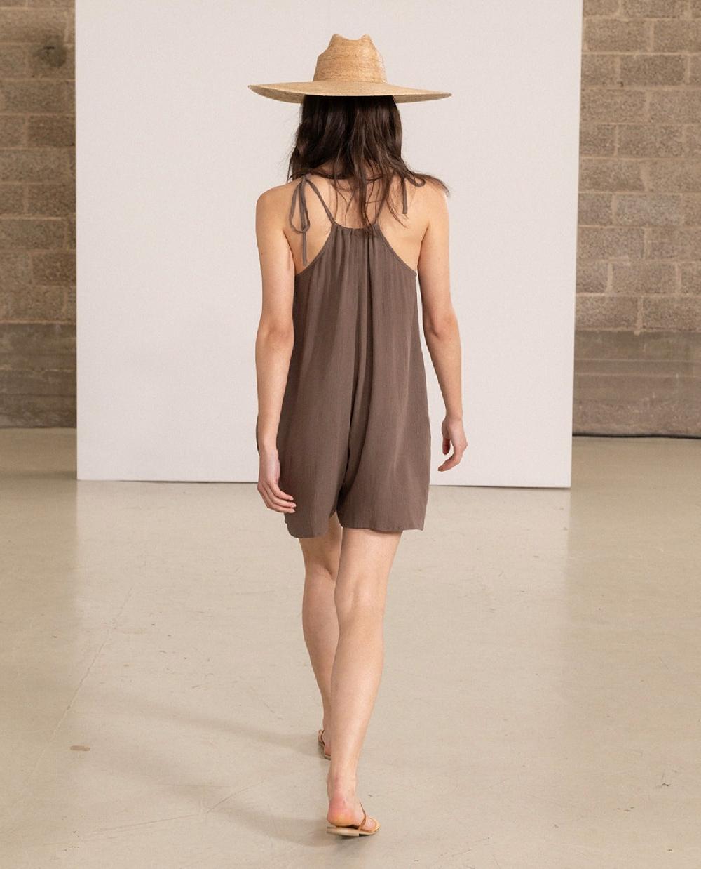 Gottex Short Cover Up Jumpsuit Khaki