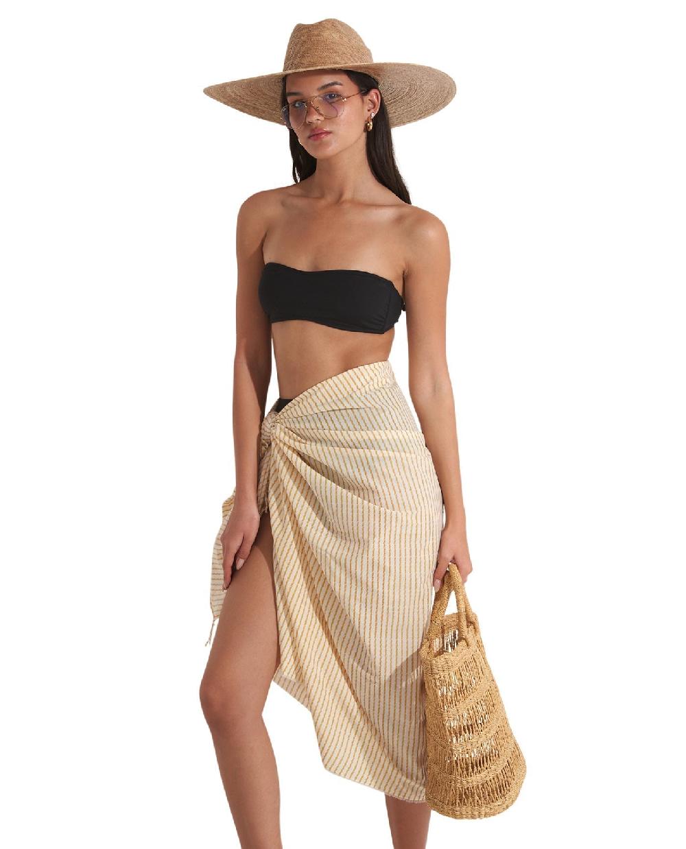 Gottex Smile Cover Up Sarong Wrap Skirt Smile