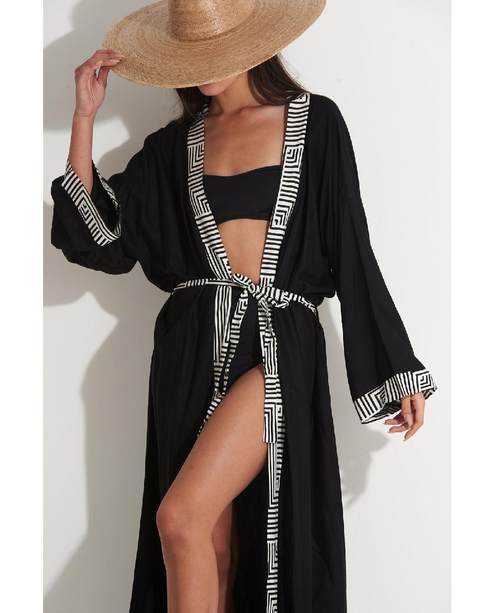 Gottex Soar & Shore Robe Cover-Up Black