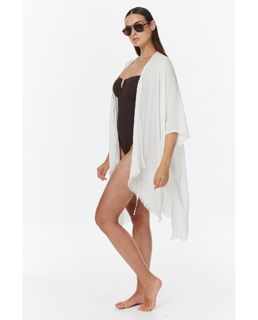 Gottex Solena Crêpe Open Tie Top Cover-Up White