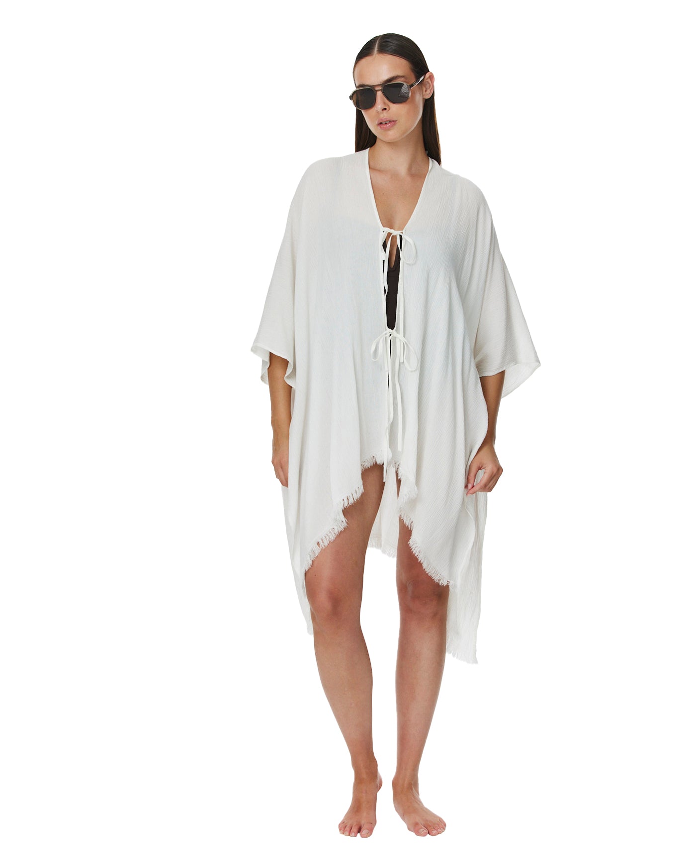 gottex Solena Crêpe Open Tie Top Cover-Up White