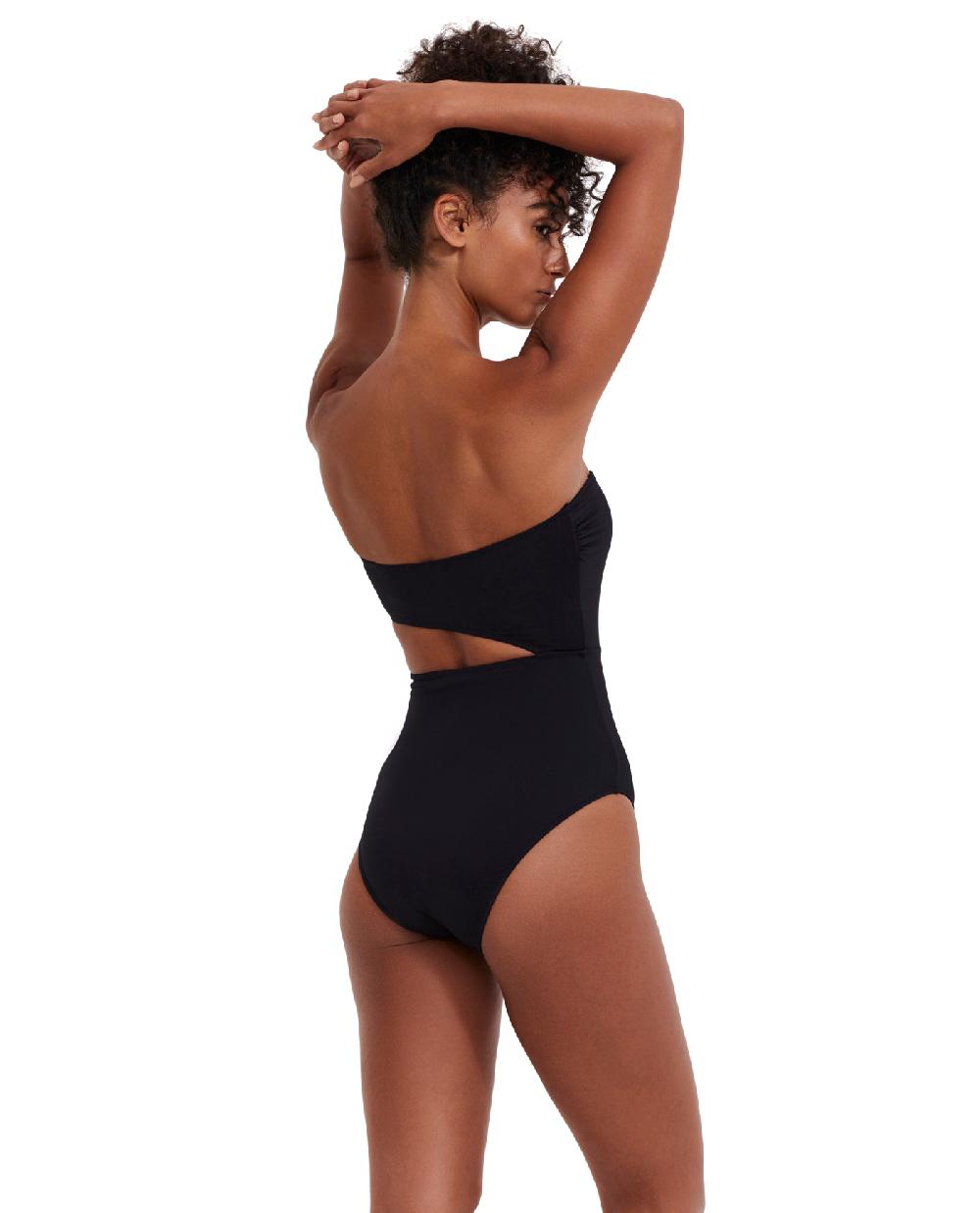 Gottex Solid Bandeau Cut Out One Piece Solid
