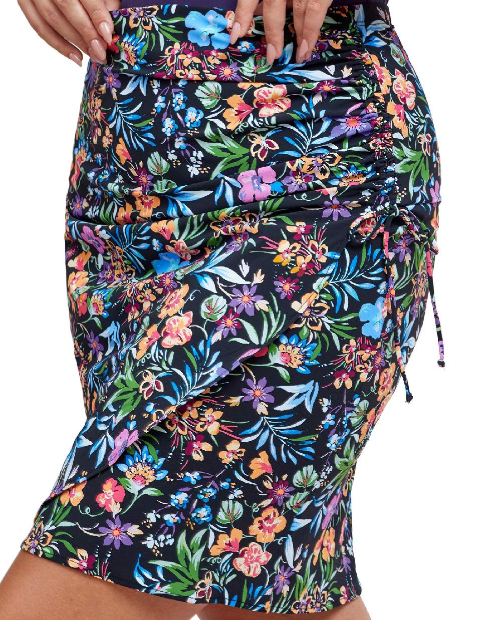 Gottex Surplice Tie-Up Skirt Flora