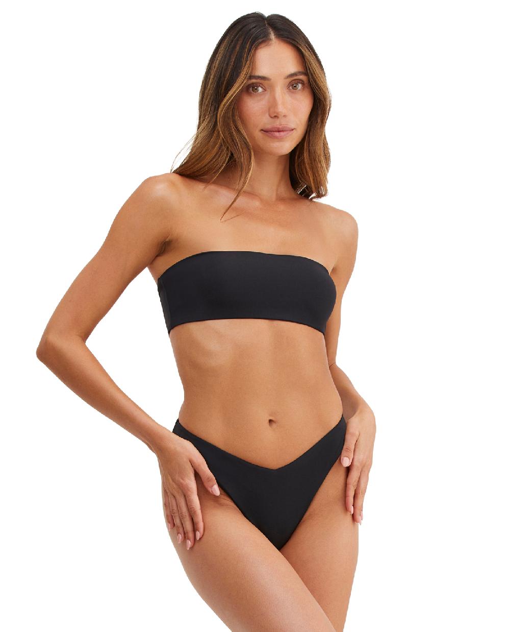 gottex Timeless Chic Emma Bandeau Bikini Top Black