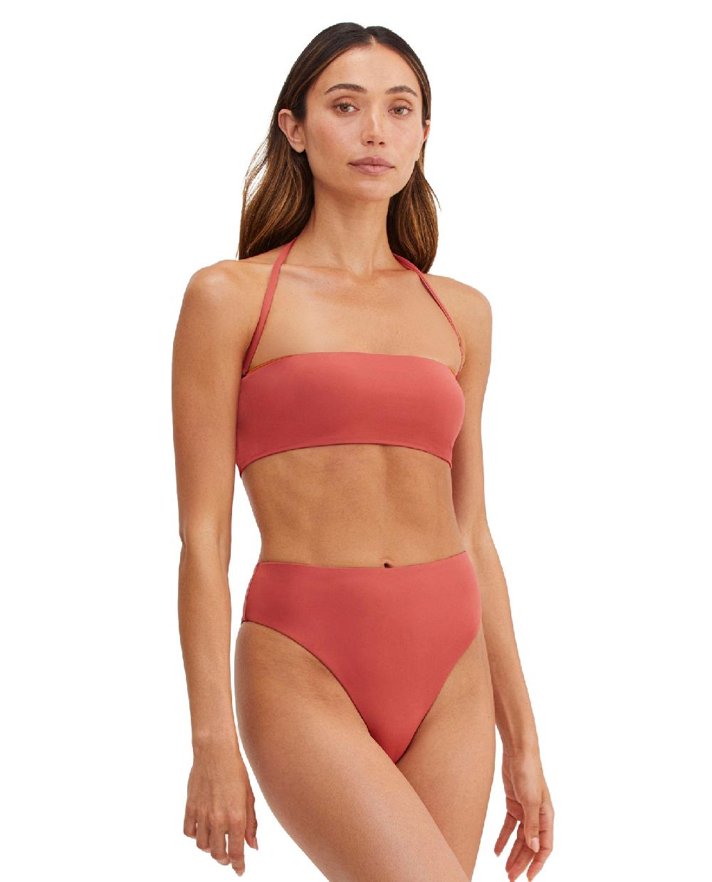 Gottex Timeless Chic Emma Bandeau Bikini Top Clay